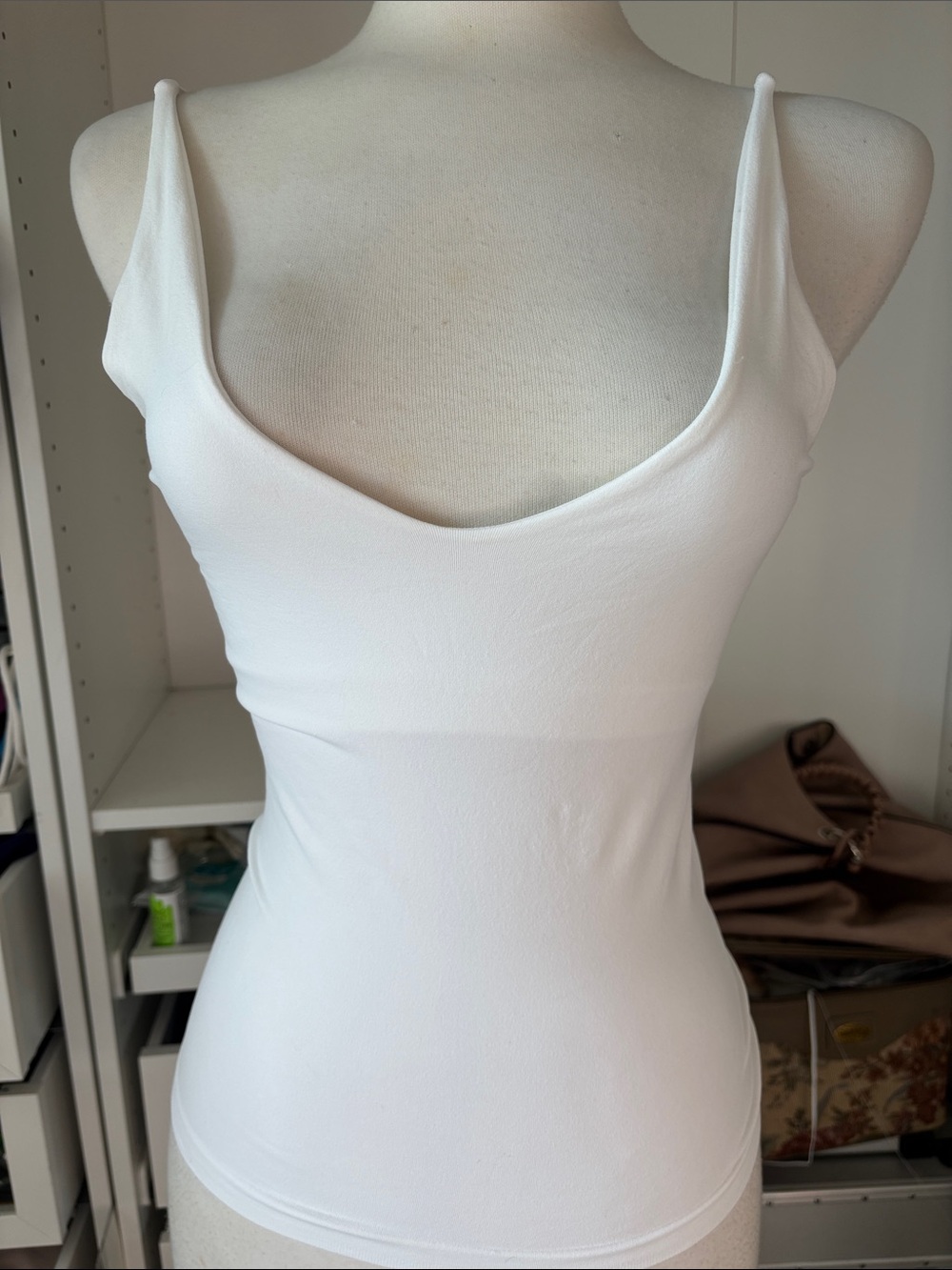 Free People Cream Scoop Neck Tank